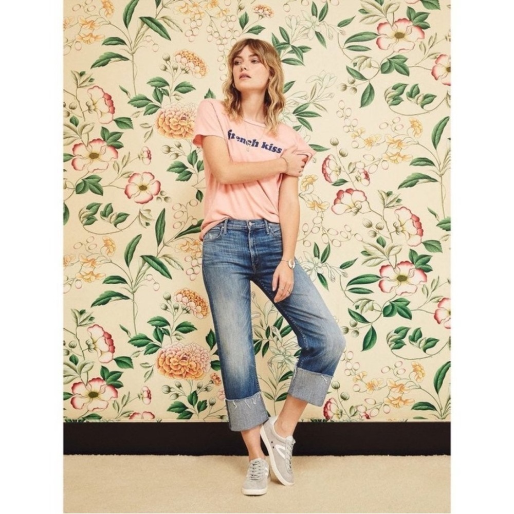 Mother Jean Dusty Cuff Fray Crop Mums The Word Wash